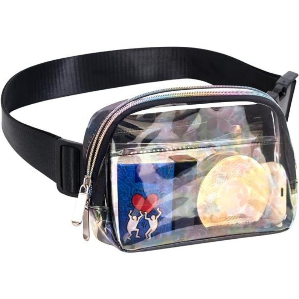 Waterproof Everywhere Belt Bag (Clear Flowers)